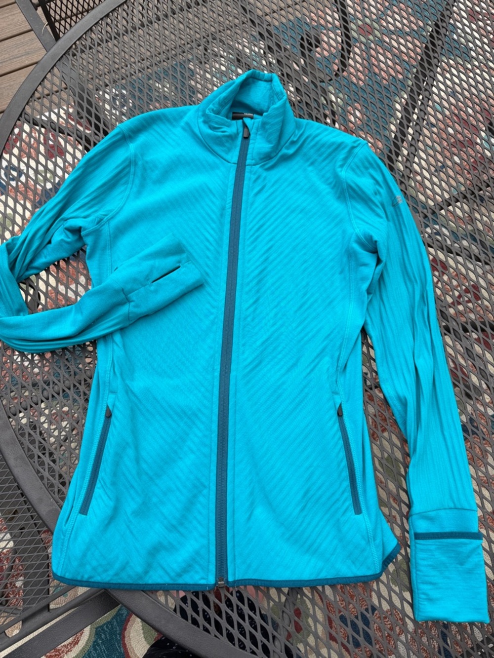 Icebreaker Bright Teal Full-Zip Utility Jacket